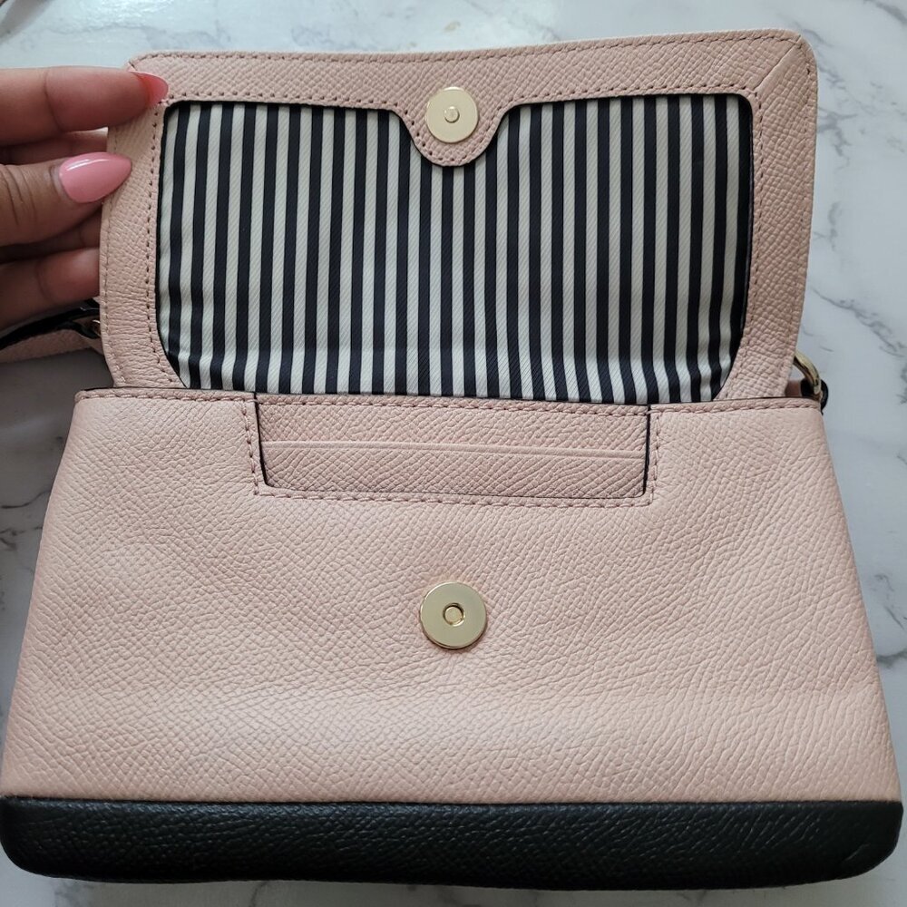 Kate Spade Greene Street Karlee Crossbody PXRU7582 – Punch Pink with Black Trim - Picture 7 of 9